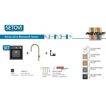 SET Alveus Atrox 20 sudoper + Monarch Swan Anthracite slavina
