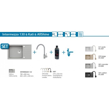 SET Alveus Intermezzo 130 sudoper + Kati slavina + AllShine