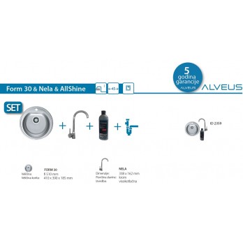 SET Alveus Form 30 sudoper + Nela slavina + AllShine