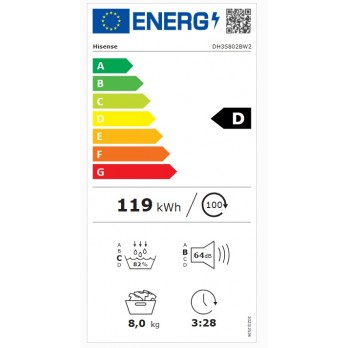 Hisense DH3S802BW2 sušilica rublja 8kg