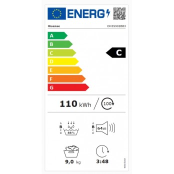 Hisense DH3S902BB3 sušilica rublja 9kg