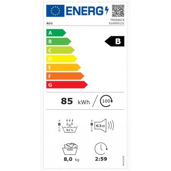 AEG TR9586CE sušilica s toplinskom pumpom kapaciteta 8 kg