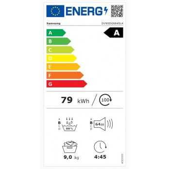 Samsung DV90DG6845LKU4 Sušilica rublja sa AI Dry+ tehnologijom