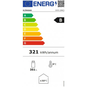 Klimasan profesionalna rashladna vitrina D372 M4C CRNA