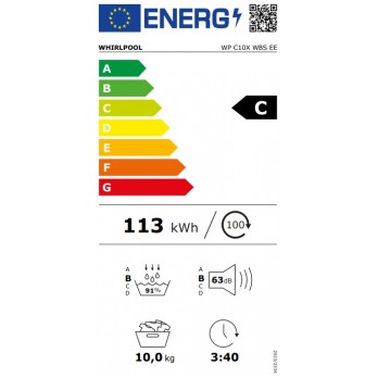 Whirlpool WP C10X WBS EE sušilica rublja s toplinskom pumpom.: samostojeća, 10,0 kg