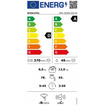 Whirlpool WPD 2836W ADS EE perilica rublja sa sušilicom 12/8