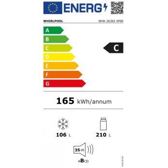 Whirlpool WHK 26363 XP6E hladnjak sa zamrzivačem: No Frost