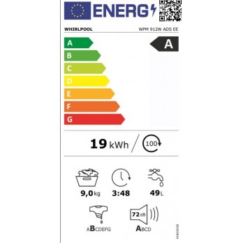 Whirlpool WPM 912W ADS EE perilica rublja 9 kg