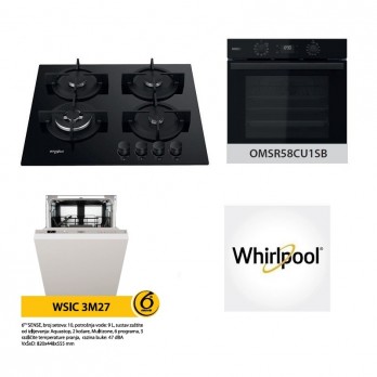 Whirlpool ugradbeni set uređaja GOR 625/NB1 + OMSR58CU1SB + WSIC 3M27
