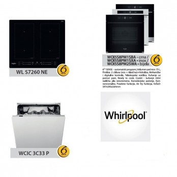 Whirlpool ugradbeni set uređaja WL S7260 NE + WOI5S8PM1SBA + WCIC 3C33 P