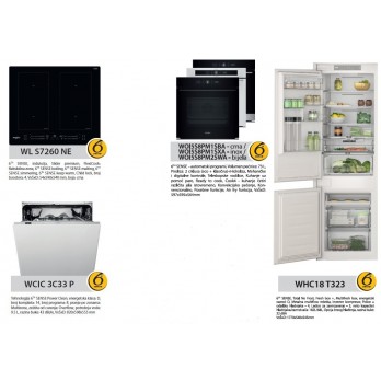 Whirlpool ugradbeni set uređaja WL S7260 NE + WOI5S8PM1SXA (inox) + WCIC 3C33 P + WHC18 T323