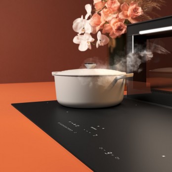 Falmec LEVEL ONE 90 stolna napa sa pločom za kuhanje, crna mat 800 m³/h 8034122370101