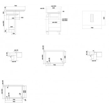 Falmec ZERO 76 ploča za kuhanje sa napom 600m3/h 8034122901060
