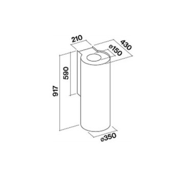 FALMEC POLAR EVO WHITE zidna napa 35cm 8034122369204