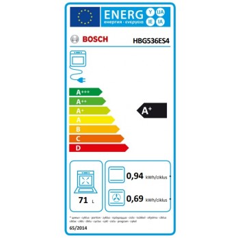 Bosch HBG536ES4 ugradbena pećnica 60 x 60 cm Nehrđajući čelik