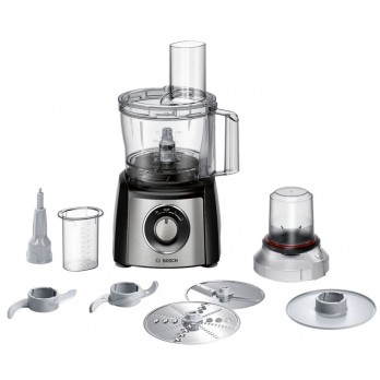 Bosch MCM3401M Multipraktik MultiTalent 3 800 W Crna, Brušeni nehrđajući čelik