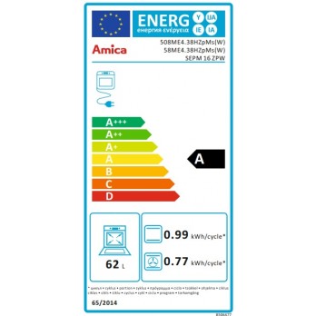 Amica 58ME4.38HZpMs(W) kombinirani štednjak 50cm
