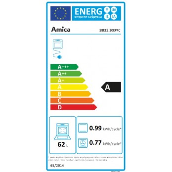 Amica 58EE2.30EPFC Samostojeći električni štednjak, inox, sivi 50cm