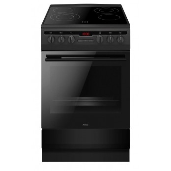 Amica samostojeći štednjak 57CE3.315HTa(Bm) staklokeramika, crni mat 50cm