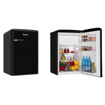 Amica hladnjak KS15614S, kombinirani, retro, crni ( 1171098 )