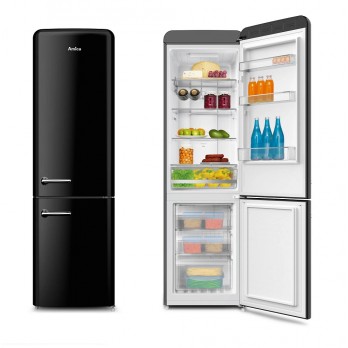 Amica FK3495.3FBAA  kombinirani hladnjak, retro, crni NO FROST
