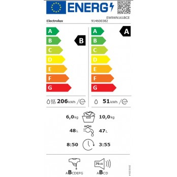 Electrolux EW9WN161BCE PerfectCare 900 perilica rublja sa sušilicom 10/6.0