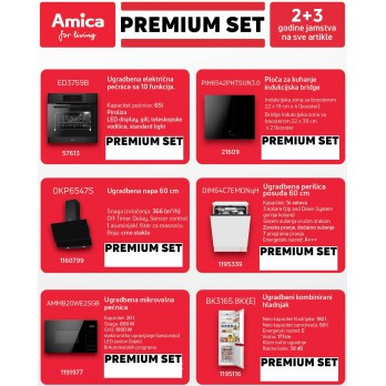 Amica PREMIUM SET kuhinjskih uređaja