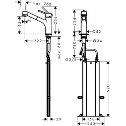 Hansgrohe M5216-H170 kuhinjska slavina sa tušem