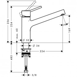 Hansgrohe M521-H170 kuhinjska slavina