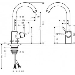 Hansgrohe M521-H270 kuhinjska slavina