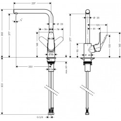 Hansgrohe M411-H280 kuhinjska slavina