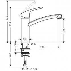 Hansgrohe M411-H160 kuhinjska slavina