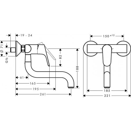 Hansgrohe M416-W260 kuhinjska slavina