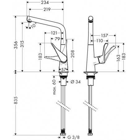 Hansgrohe M711-H320 kuhinjska slavina