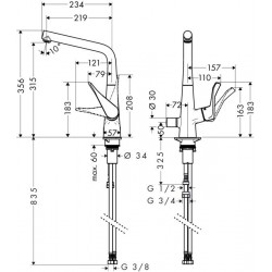 Hansgrohe M714-H320 kuhinjska slavina