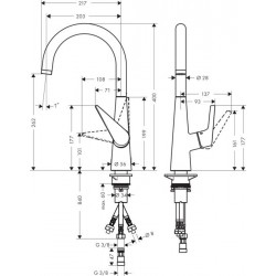 Hansgrohe M515-H260 kuhinjska slavina