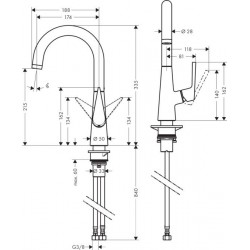 Hansgrohe M511-H220 kuhinjska slavina