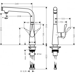 Hansgrohe M712-H260 kuhinjska slavina