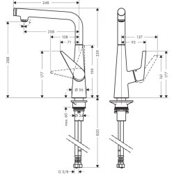 Hansgrohe M512-H300 kuhinjska slavina