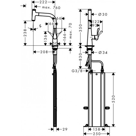 Hansgrohe M7115-H240 kuhinjska slavina sa tušem