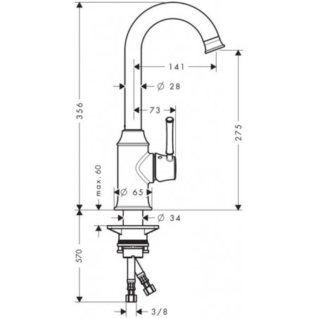 Hansgrohe M531-H280 kuhinjska slavina