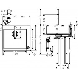 Hansgrohe C71-F450-06 sudoper combi set 450