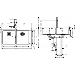 Hansgrohe C71-F765-10 set sudoper i slavina