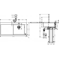 Hansgrohe C71-F450-07 set sudoper i slavina