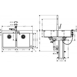 Hansgrohe C71-F765-05 Select set sudoper i slavina