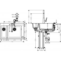 Hansgrohe C51-F635-04 Select set sudoper i slavina