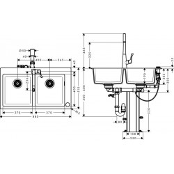 Hansgrohe C51-F770-05 Select set sudoper i slavina