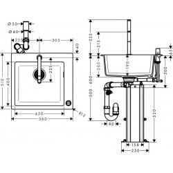 Hansgrohe C51-F450-06 set sudoper i slavina