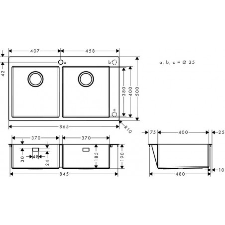 Hansgrohe S711-F765 sudoper