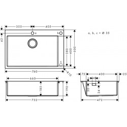 Hansgrohe S712-F660 sudoper